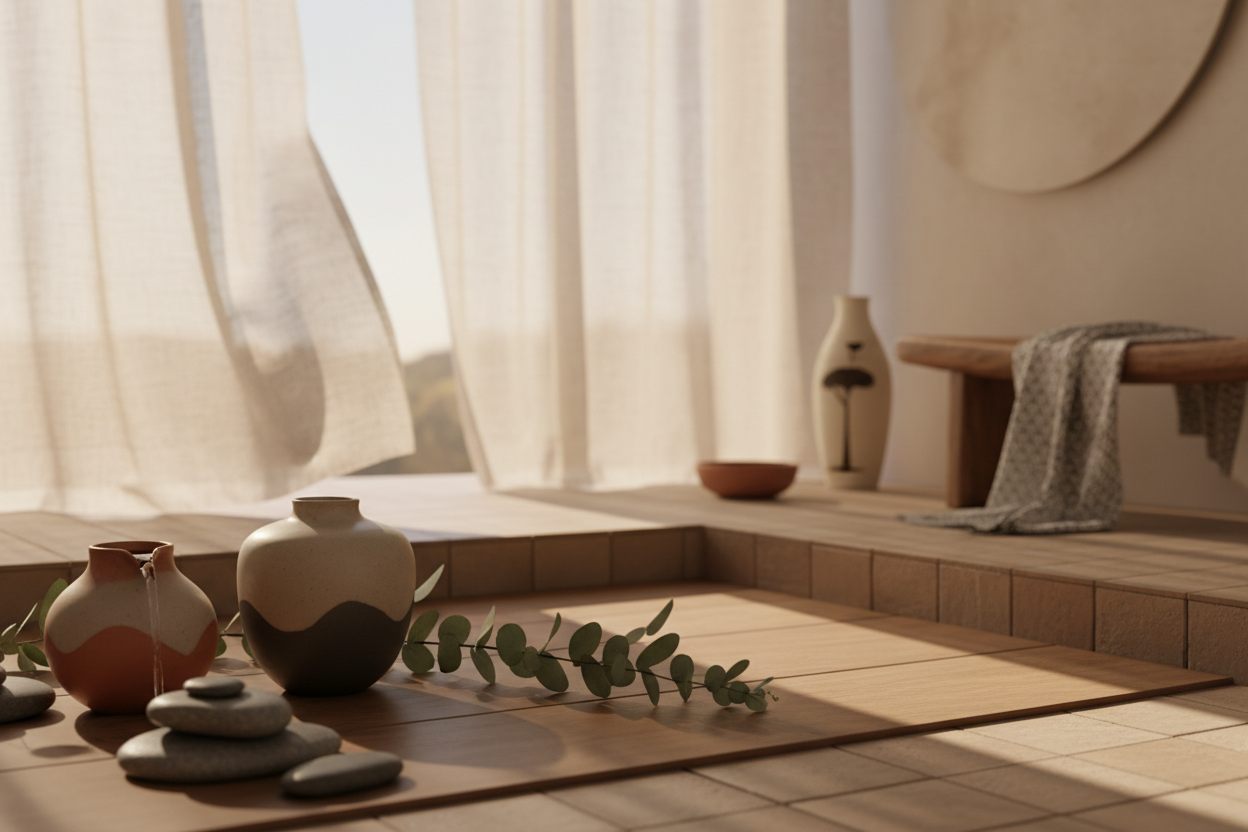 Create a photorealism landscape hero image for a therapy wellness homepage.